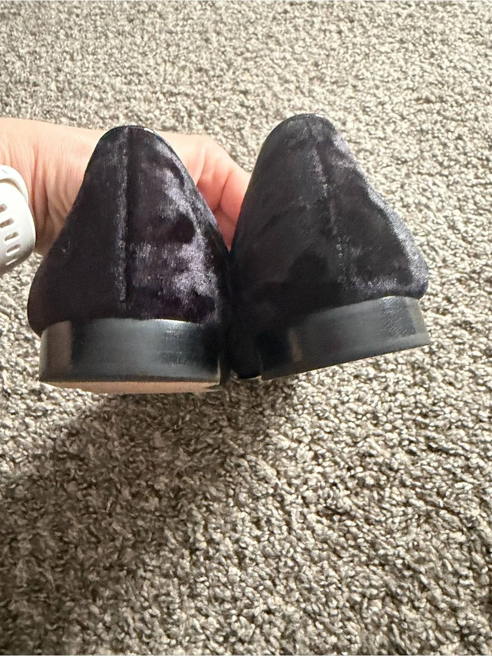 kate spade Black Velvet Cat Embroidered Flats with Pink Bow Detail